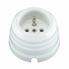 Retro Porcelain D70MM-H43MM French Wall Socket