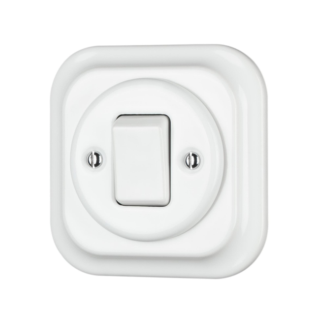 Customizable Retro-Style Square Vintage Ceramic Button Switch for Home