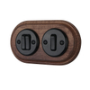 Retro Wooden 1/2/3/4 Gang Frame for Flush-mounted Switch Socket