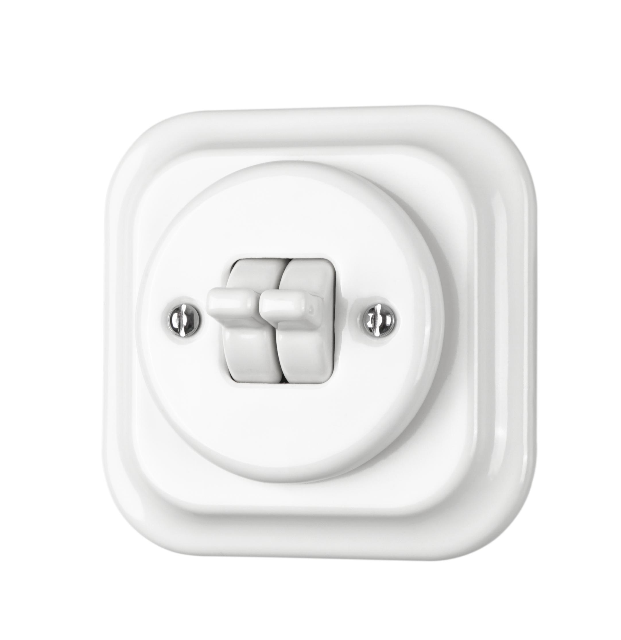 Innovative Household Square Ceramic Toggle Electric Switch for Ceilings