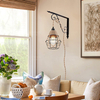 Industrial Plug-In Pendant Light with Plug Cord for Dining Room