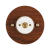 Vintage Toggle Wall Switch with Walnut Wooden Base