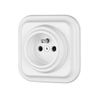 Porcelain Flush-mounted Square French Electric Power Charging Wall Socket