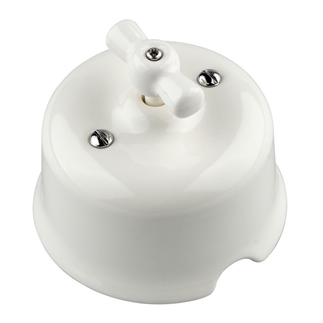 Reteo Porcelain Wall-Mounting Electrical Rotary Switches