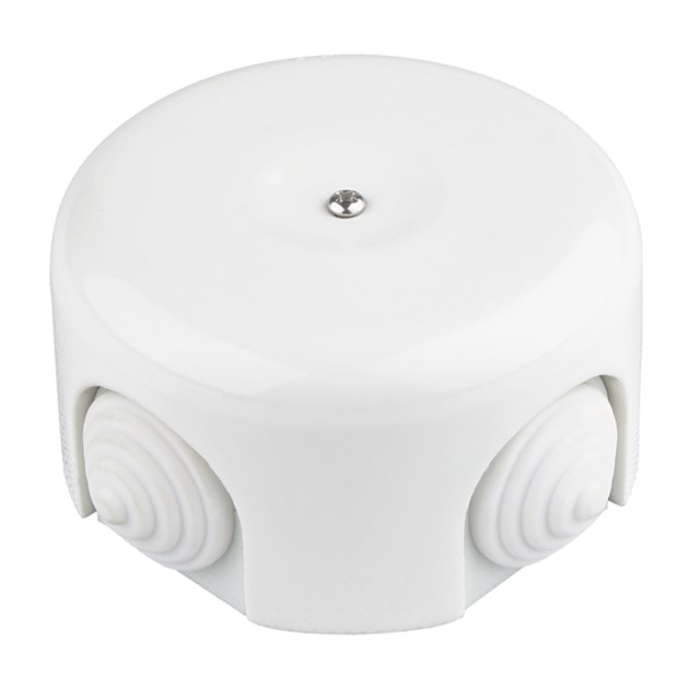 D90×H45mm Porcelain Junction Box with 4 Terminals