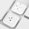 Porcelain Flush-mounted Square French Electric Power Charging Wall Socket