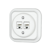 Universal Ceramic Data RJ45 Network Telephone Wall Socket