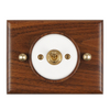 Classic Double Toggle Switch with Walnut Base