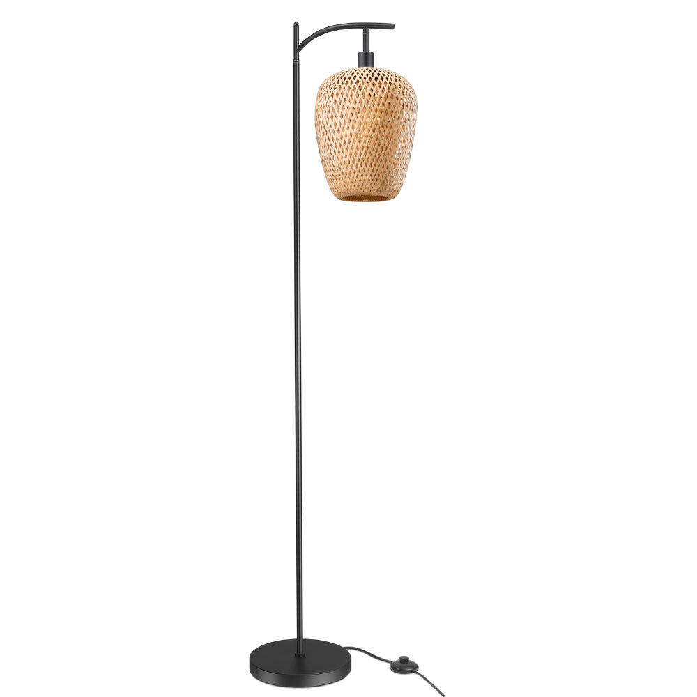 High-quality Retro Rustic Bamboo Floor Lamp for Household