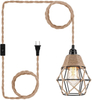 Industrial Plug-In Pendant Light with Plug Cord for Dining Room