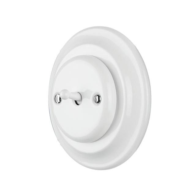 Flush-mounted Porcelain Toggle Switch