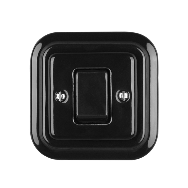 Flush Mounted Porcelain Square Large Buttons Electric Wall Switch