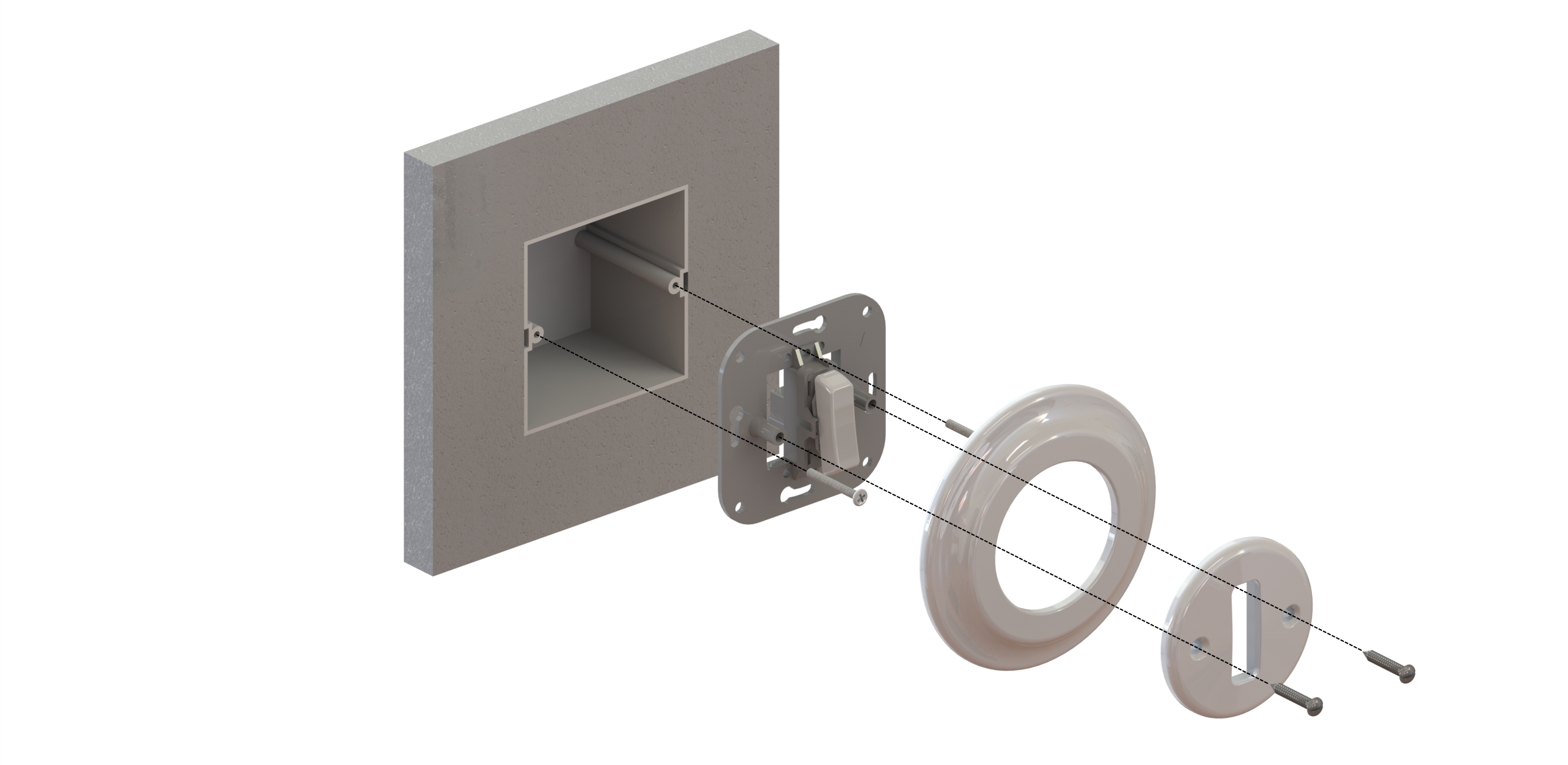 Installation guidance of flush-mounted switch