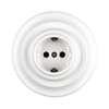 Flush Mounted Porcelain Vintage Electric Schuko Wall Sockets