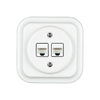 Universal Ceramic Data RJ45 Network Telephone Wall Socket