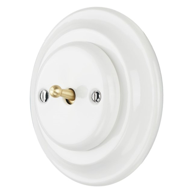 1 Gang Flush-mounted Anqitue Toggle Switch with metal knob