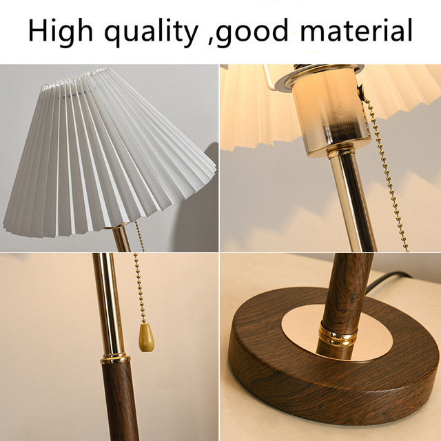 Pleated Table Lamp Creative Simple Modern Warm Romantic Bedroom Lamp