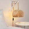 Vintage Bamboo Woven Hemp Rope Chandelier Bedroom DIY Chandelier