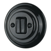 2 Gang Flush-mounted Retro Porcelain Rocker Switch 