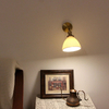 Bedroom Bedside Wall Lamp White Ceramic Vintage Minimalist Wall Lamp