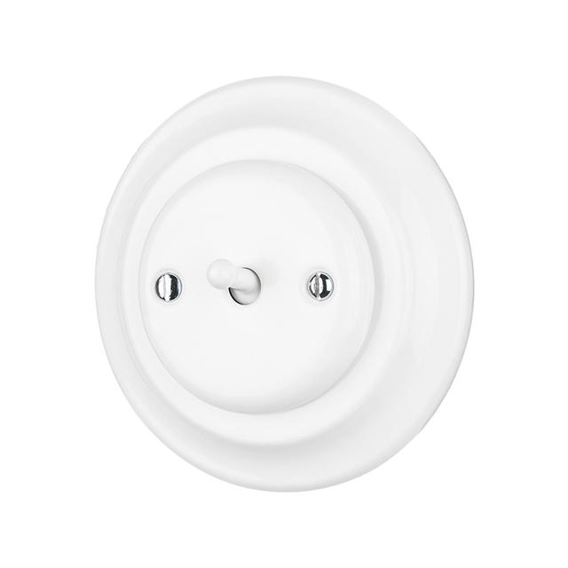 Flush-mounted Porcelain Toggle Switch