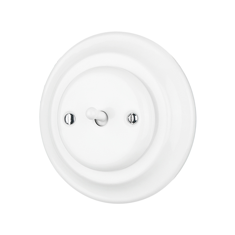 Flush-mounted Porcelain Toggle Switch