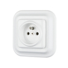 Porcelain Flush-mounted Square French Electric Power Charging Wall Socket