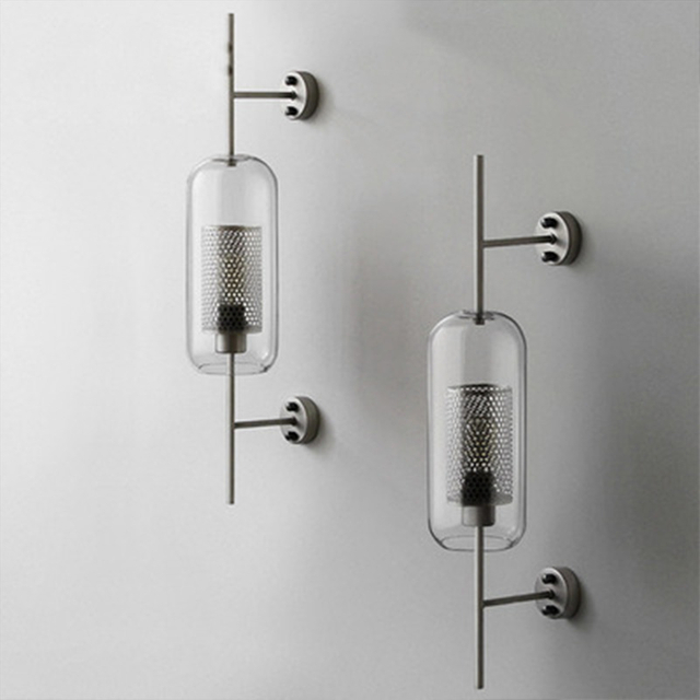 Decorative Simple Creative Personality Bedroom Wall Modern Rustic Glass Wall Lamps