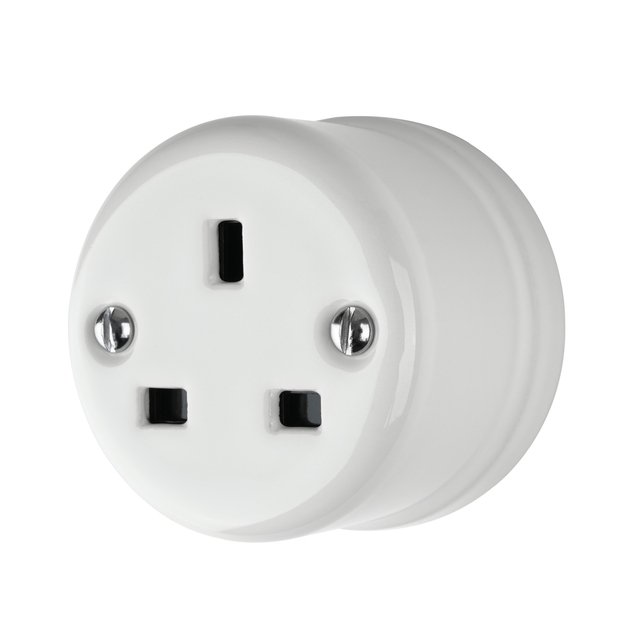 UK Standard Wall-mounting Ceramic Electric Home Wall Socket