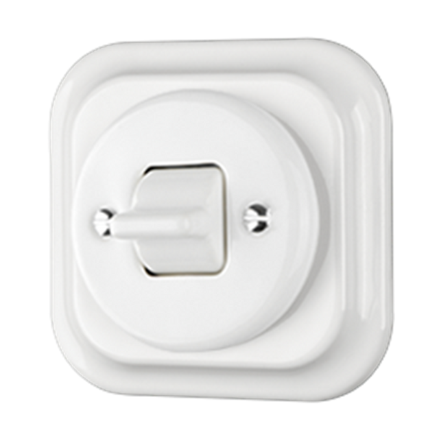 Ceramic Square Flush Mounted Toggle Wall Switches 
