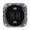 Ceramic USB-A+USB-C 20W 5V-4A Flush Mounted Charging Socket