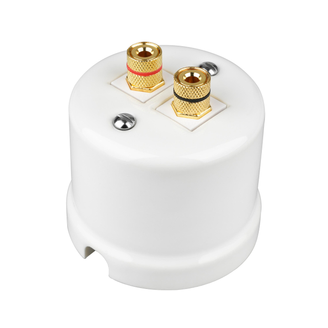 Premium Ceramic Surface Mounted Audio Jack for Home Decoration