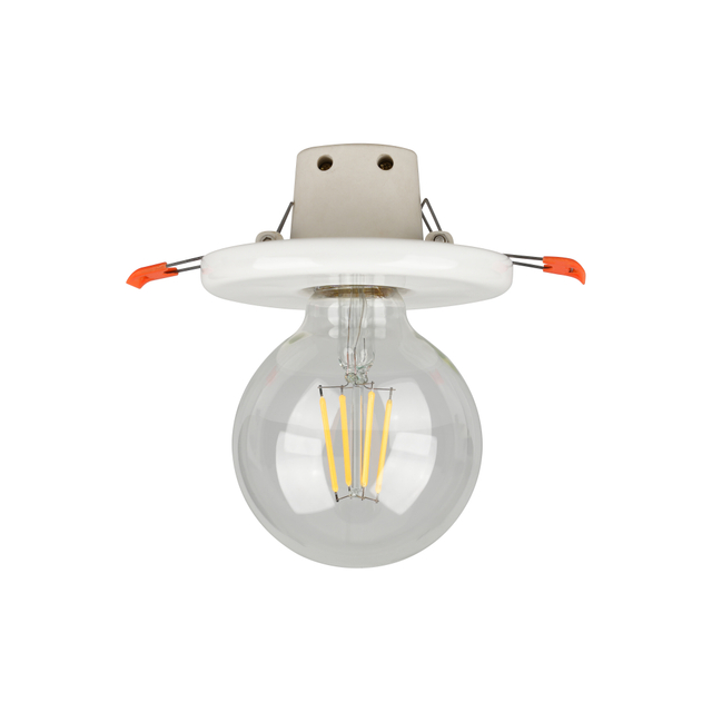 Ceramic E27 Flush Mounted 250V 4A Lamp Holder 
