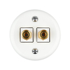 Premium Ceramic Surface Mounted Audio Jack for Home Decoration