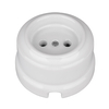 Retro Ceramic European Non-Grounded Wall Socket without Childproof 