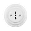 Tondo Ceramico – IMQ-Certified Italian Flush-Mount Socket: Circular Design, 10A/16A