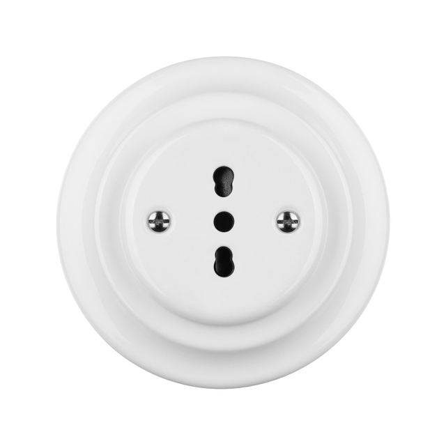 Tondo Ceramico – IMQ-Certified Italian Flush-Mount Socket: Circular Design, 10A/16A
