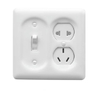 Square Retro Ceramic Childproof Flush Mounted Wall Socket for Electric Appliances