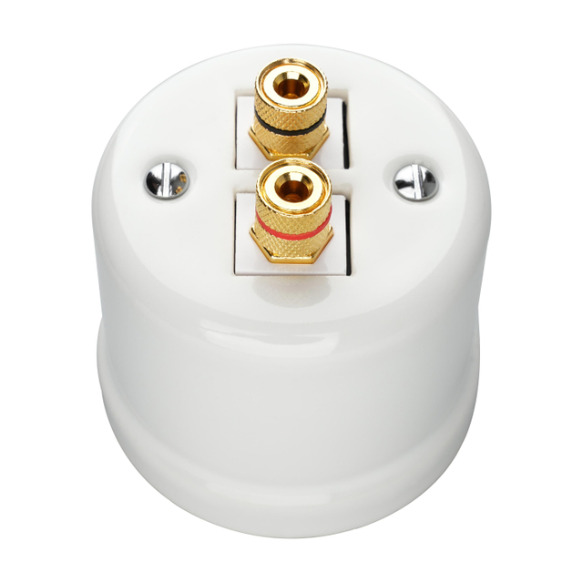 Premium Ceramic Surface Mounted Audio Jack for Home Decoration