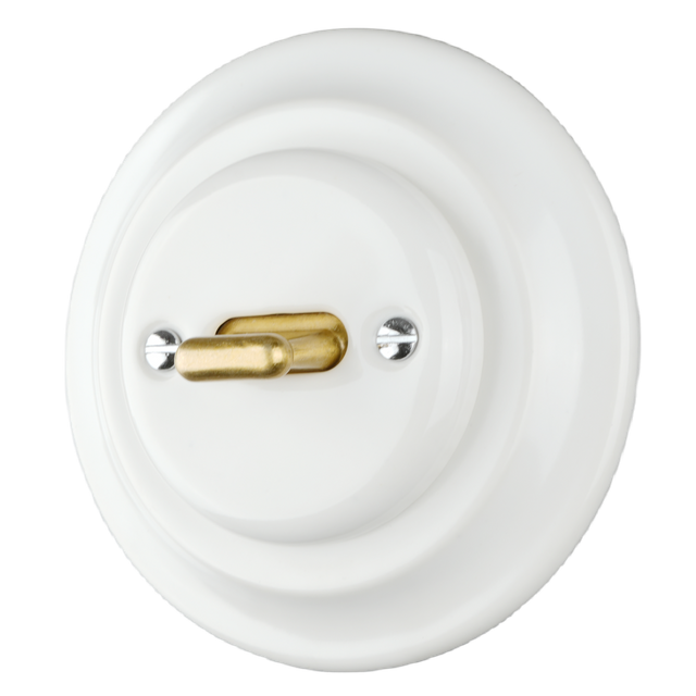 2024 New Porcelain Toggle Wall Switches with Metal Knob