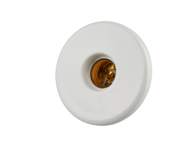 Ceramic E27 Flush Mounted 250V 4A Lamp Holder 