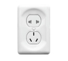 Square Retro Ceramic Childproof Flush Mounted Wall Socket for Electric Appliances