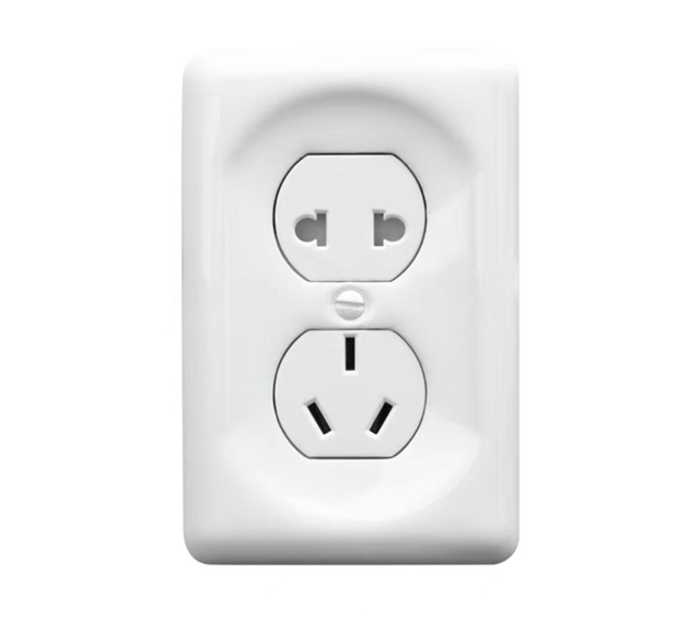 Square Retro Ceramic Childproof Flush Mounted Wall Socket for Electric Appliances