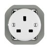 Stylish Retro Ceramic UK Standard Flush Mounted Wall Socket