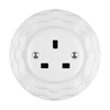 Stylish Retro Ceramic UK Standard Flush Mounted Wall Socket