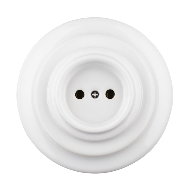 New Arrival Ceramic Flush Mounted Non-Grounded Wall Socket