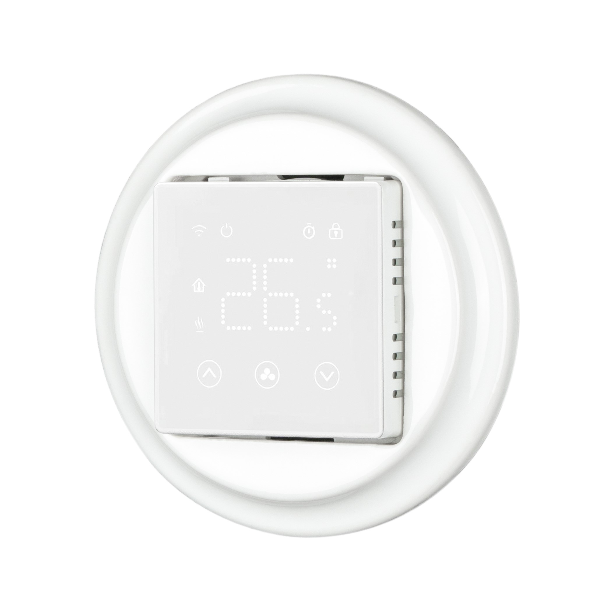 white digital heating thermostat